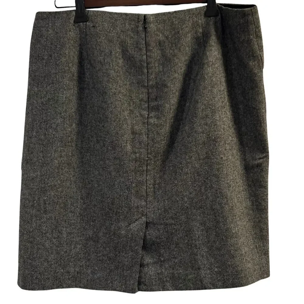 Banana Republic Women's Gray Tweed Wool Blend Skirt Size 12